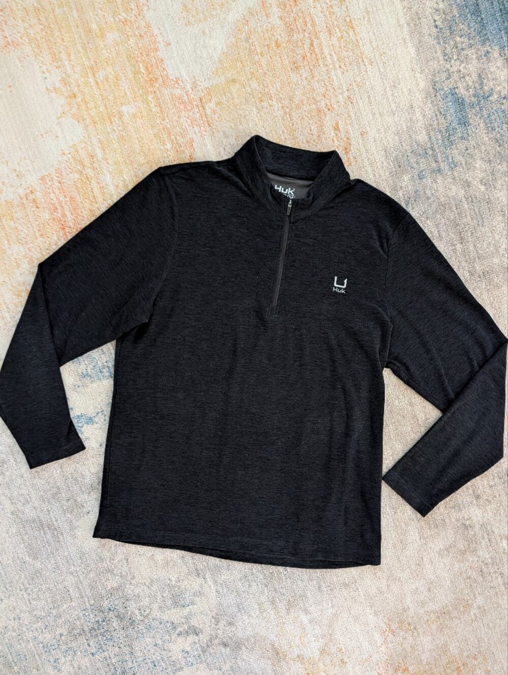Huk Leward Long Sleeve Solid 1/4 Zip Lightweight Fleece Hoodie